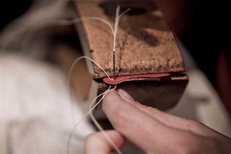 stitching through hermes leather